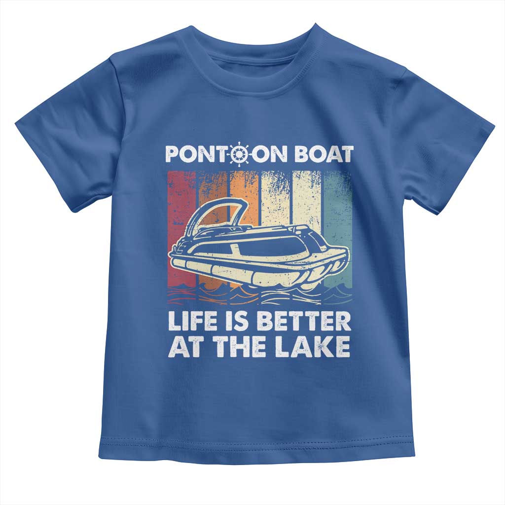 Pontoon Boat Toddler T Shirt Life Is Better At The Lake