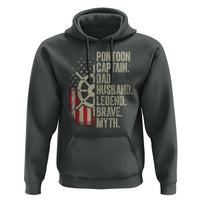 Pontoon Boat Captain Hoodie Dad Husband Legend Brave Myth