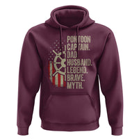 Pontoon Boat Captain Hoodie Dad Husband Legend Brave Myth