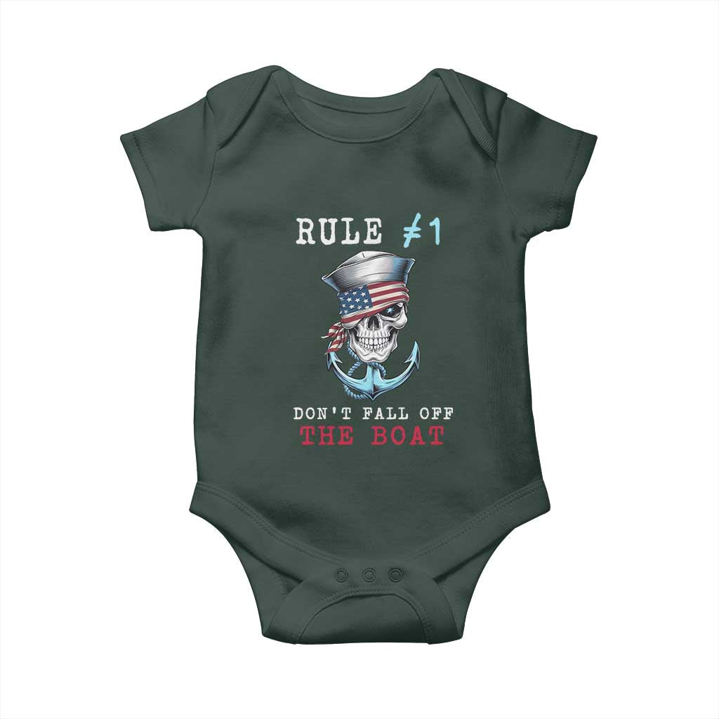 Funny Pirate Rule Baby Onesie Don't Fall Off The Boat