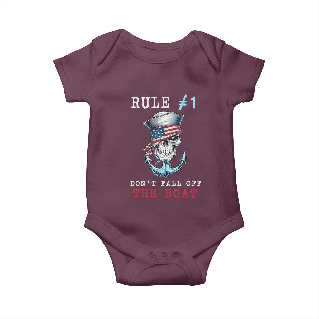 Funny Pirate Rule Baby Onesie Don't Fall Off The Boat