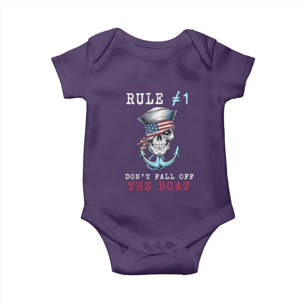 Funny Pirate Rule Baby Onesie Don't Fall Off The Boat