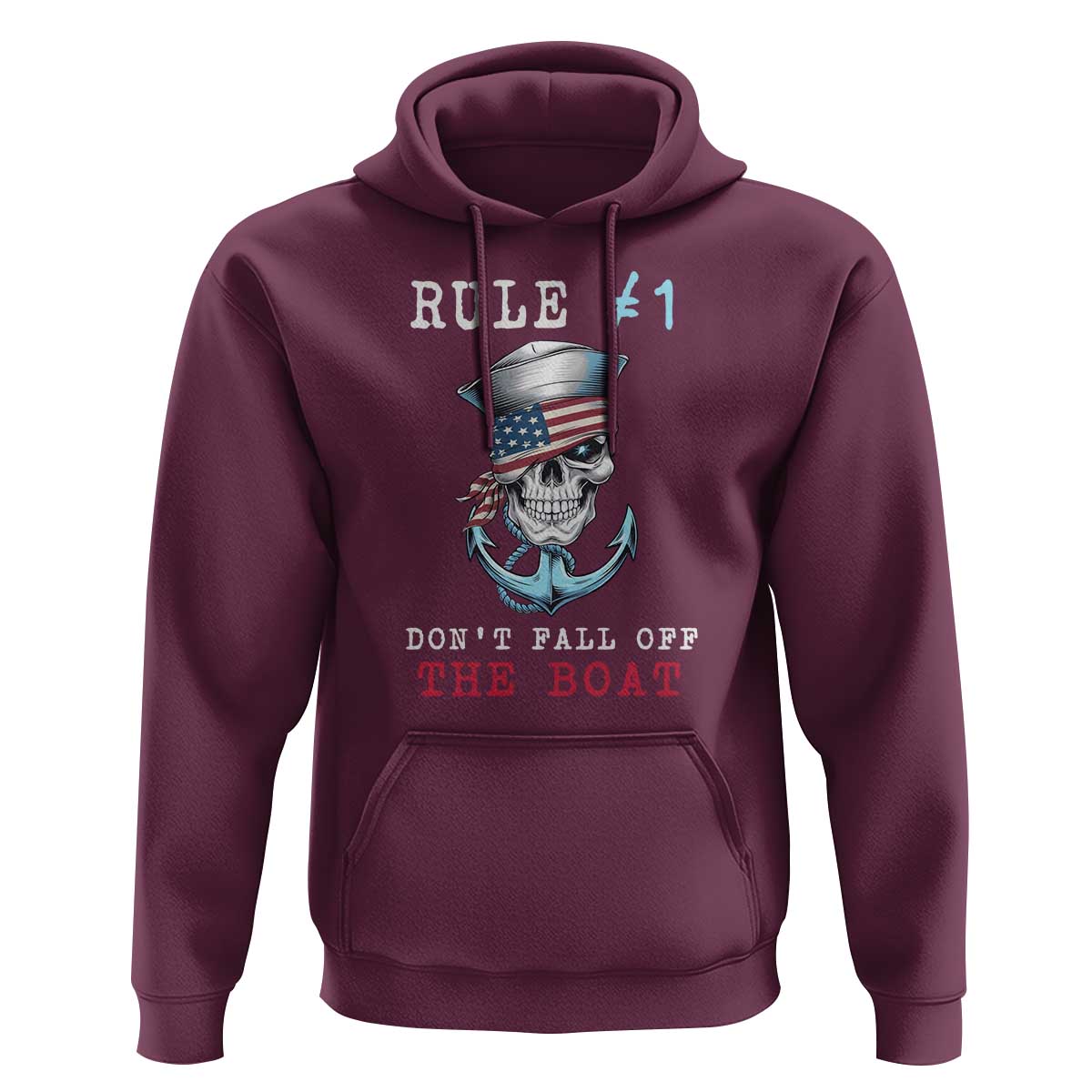 Funny Pirate Rule Hoodie Don't Fall Off The Boat