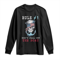 Funny Pirate Rule Long Sleeve Shirt Don't Fall Off The Boat