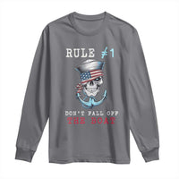Funny Pirate Rule Long Sleeve Shirt Don't Fall Off The Boat