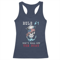 Funny Pirate Rule Racerback Tank Top Don't Fall Off The Boat
