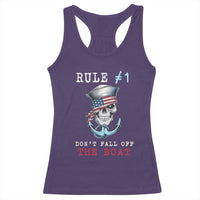 Funny Pirate Rule Racerback Tank Top Don't Fall Off The Boat