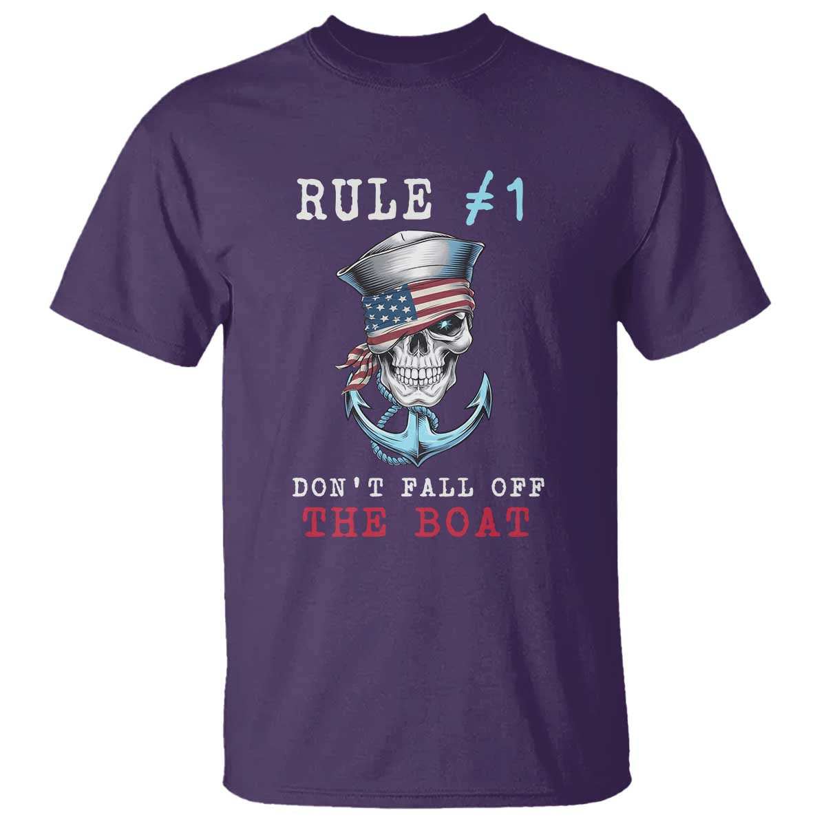 Funny Pirate Rule T Shirt Don't Fall Off The Boat
