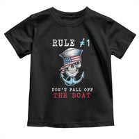 Funny Pirate Rule Toddler T Shirt Don't Fall Off The Boat