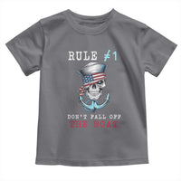 Funny Pirate Rule Toddler T Shirt Don't Fall Off The Boat