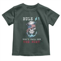 Funny Pirate Rule Toddler T Shirt Don't Fall Off The Boat