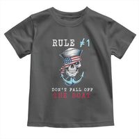 Funny Pirate Rule Toddler T Shirt Don't Fall Off The Boat