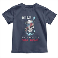 Funny Pirate Rule Toddler T Shirt Don't Fall Off The Boat