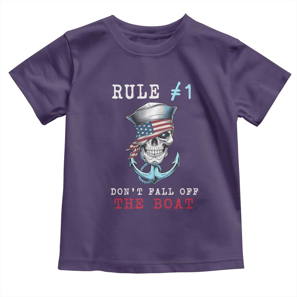 Funny Pirate Rule Toddler T Shirt Don't Fall Off The Boat