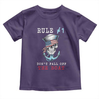 Funny Pirate Rule Toddler T Shirt Don't Fall Off The Boat