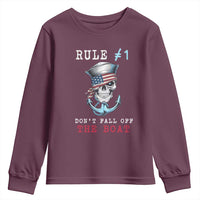 Funny Pirate Rule Youth Sweatshirt Don't Fall Off The Boat