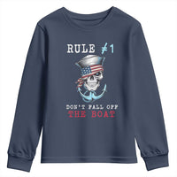 Funny Pirate Rule Youth Sweatshirt Don't Fall Off The Boat