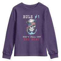 Funny Pirate Rule Youth Sweatshirt Don't Fall Off The Boat