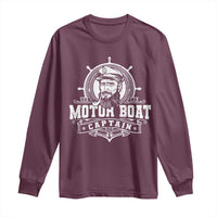 Vintage Motor Boat Captain Long Sleeve Shirt