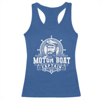 Vintage Motor Boat Captain Racerback Tank Top