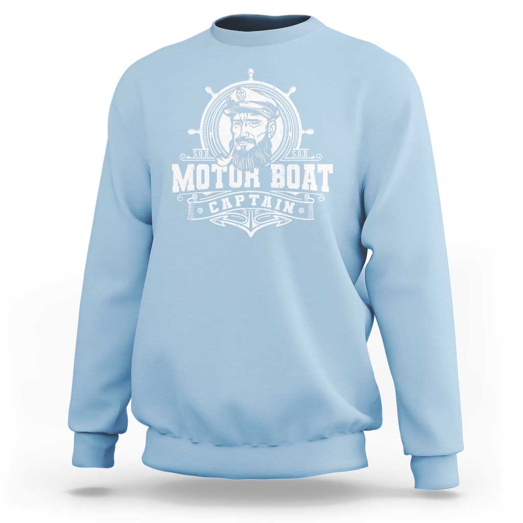 Vintage Motor Boat Captain Sweatshirt