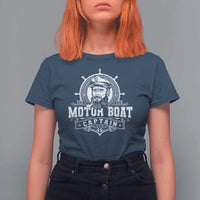 Vintage Motor Boat Captain T Shirt For Women
