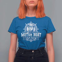 Vintage Motor Boat Captain T Shirt For Women