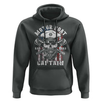 Motor Boat Captain Hoodie Patriotic American Flag
