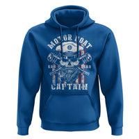 Motor Boat Captain Hoodie Patriotic American Flag
