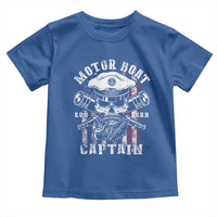 Motor Boat Captain Toddler T Shirt Patriotic American Flag
