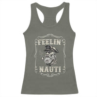 Boat Captain Racerback Tank Top Feelin Nauti Pontoon Sailing Sailor