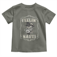 Boat Captain Toddler T Shirt Feelin Nauti Pontoon Sailing Sailor
