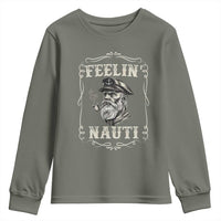 Boat Captain Youth Sweatshirt Feelin Nauti Pontoon Sailing Sailor