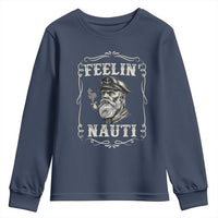 Boat Captain Youth Sweatshirt Feelin Nauti Pontoon Sailing Sailor