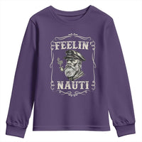 Boat Captain Youth Sweatshirt Feelin Nauti Pontoon Sailing Sailor