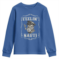 Boat Captain Youth Sweatshirt Feelin Nauti Pontoon Sailing Sailor