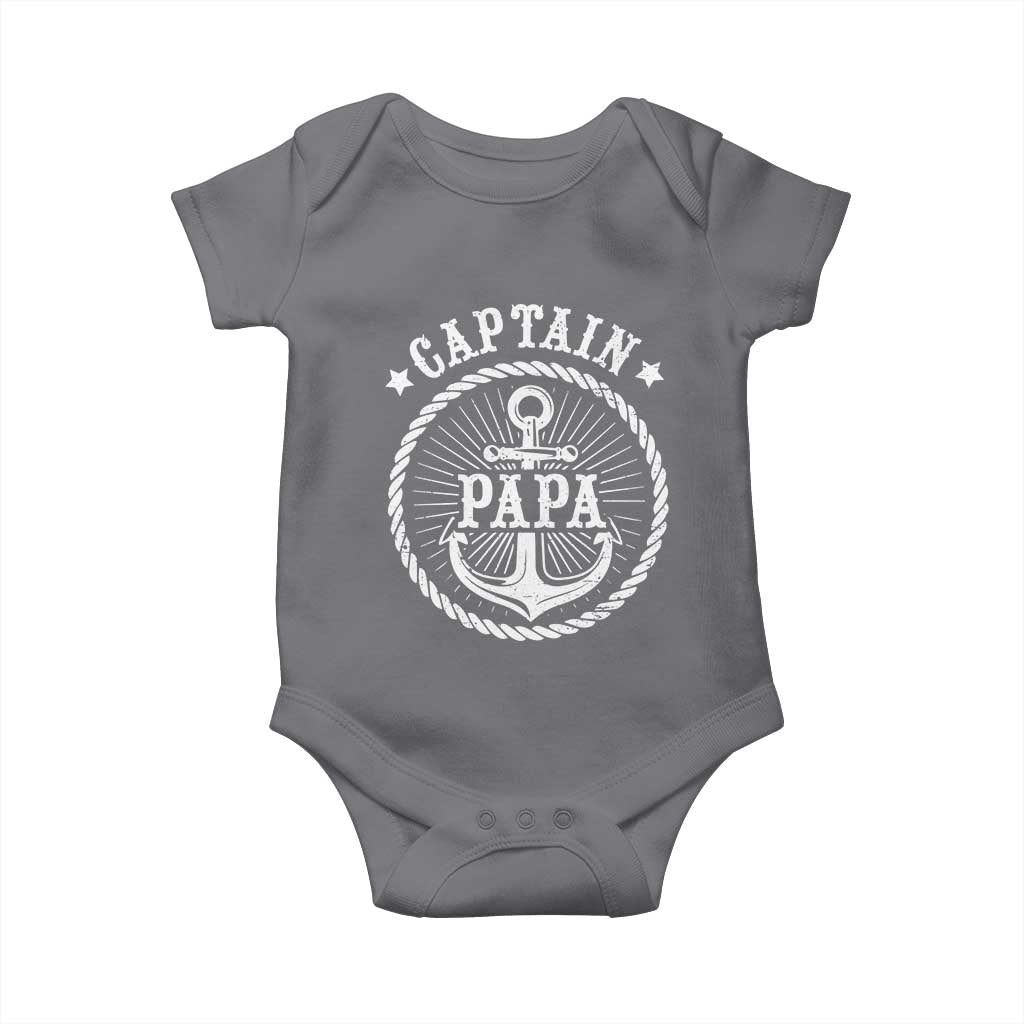 Captain Papa Baby Onesie Lake Sailor Boating