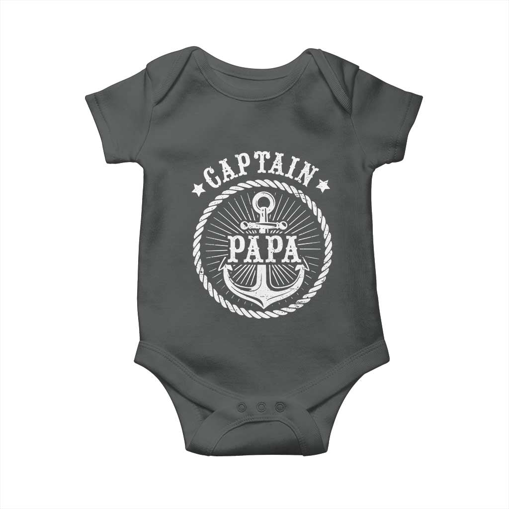 Captain Papa Baby Onesie Lake Sailor Boating