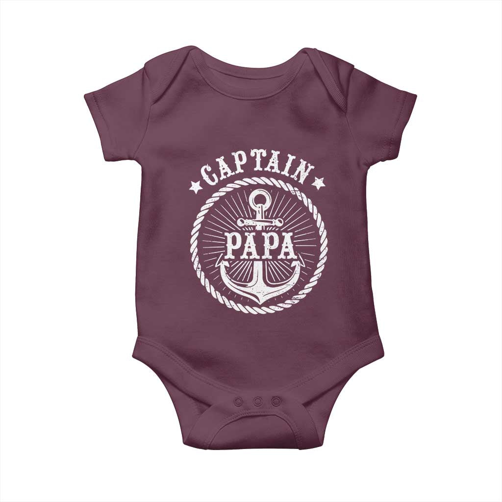 Captain Papa Baby Onesie Lake Sailor Boating