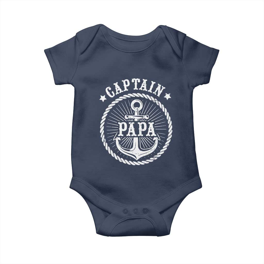 Captain Papa Baby Onesie Lake Sailor Boating