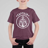Captain Papa T Shirt For Kid Lake Sailor Boating