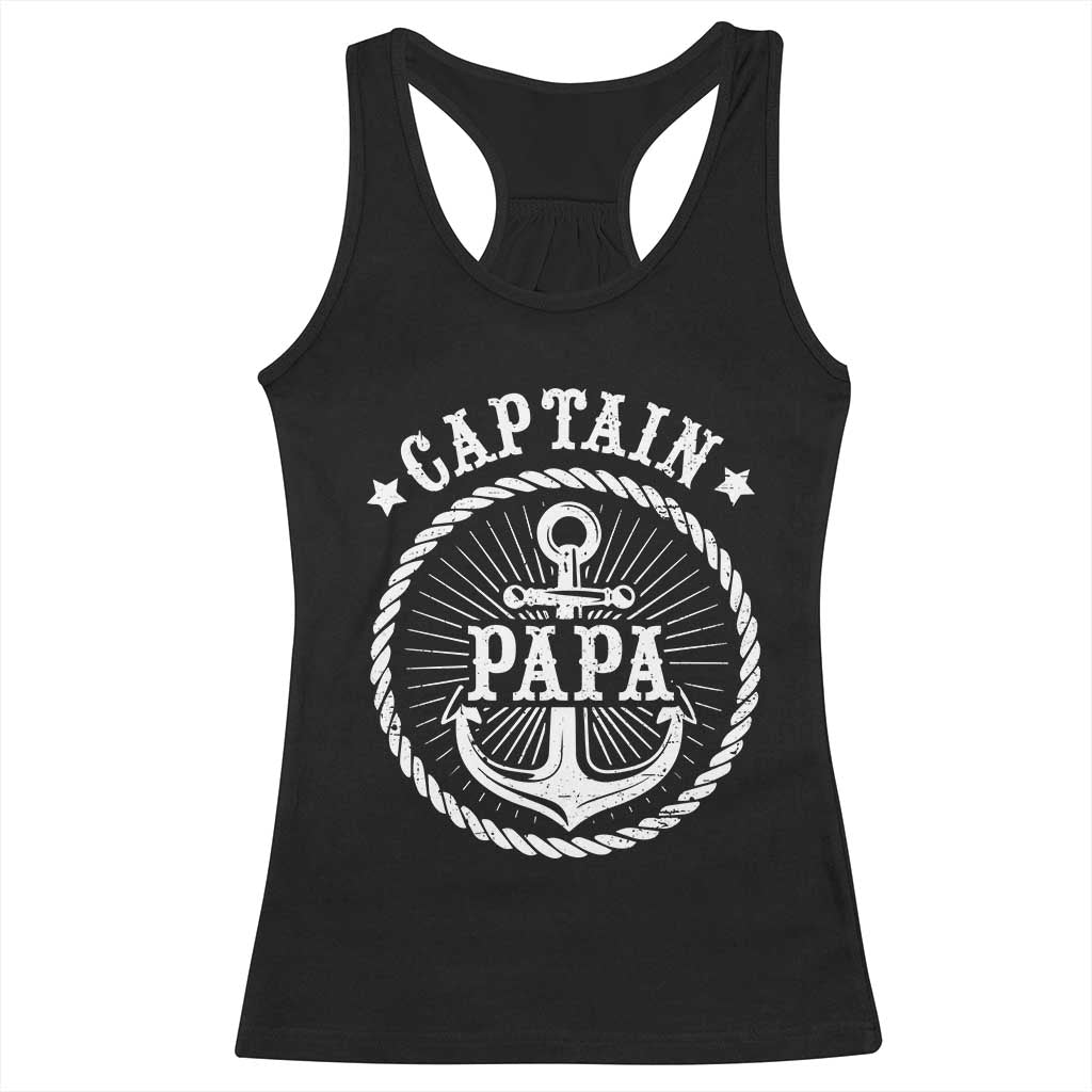 Captain Papa Racerback Tank Top Lake Sailor Boating