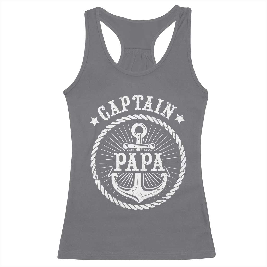 Captain Papa Racerback Tank Top Lake Sailor Boating