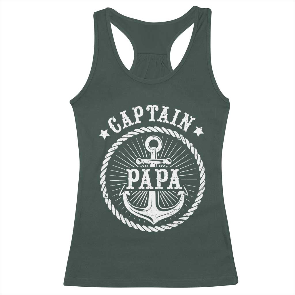 Captain Papa Racerback Tank Top Lake Sailor Boating