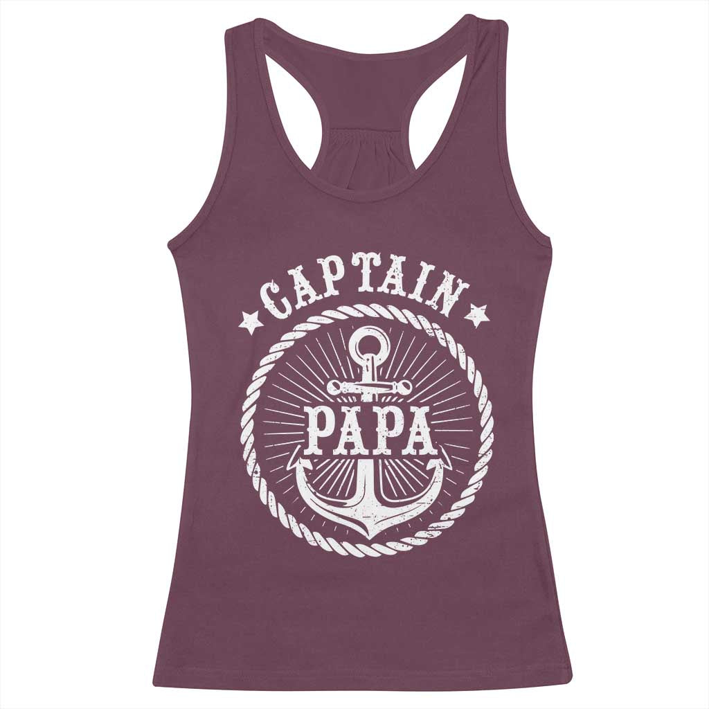 Captain Papa Racerback Tank Top Lake Sailor Boating