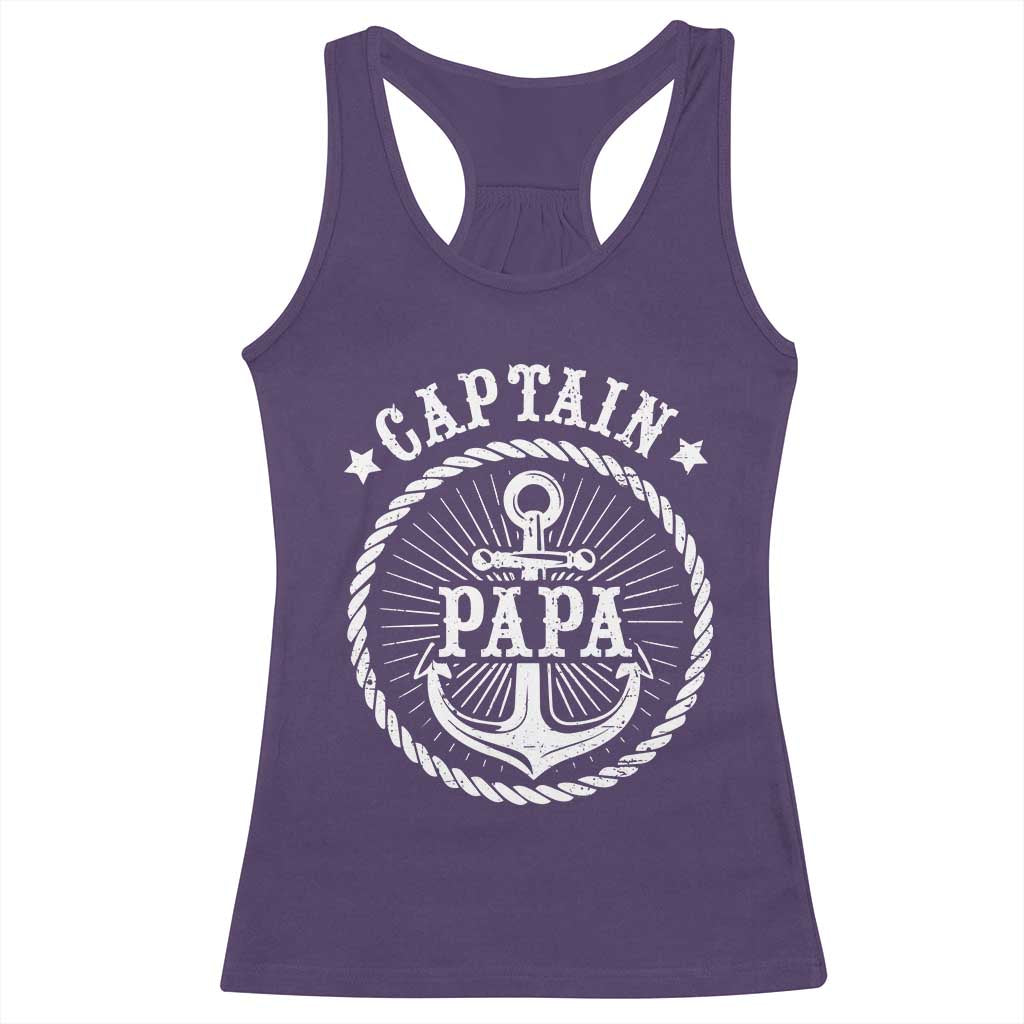 Captain Papa Racerback Tank Top Lake Sailor Boating