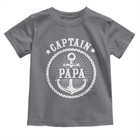 Captain Papa Toddler T Shirt Lake Sailor Boating