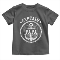 Captain Papa Toddler T Shirt Lake Sailor Boating