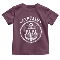 Captain Papa Toddler T Shirt Lake Sailor Boating