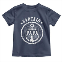 Captain Papa Toddler T Shirt Lake Sailor Boating
